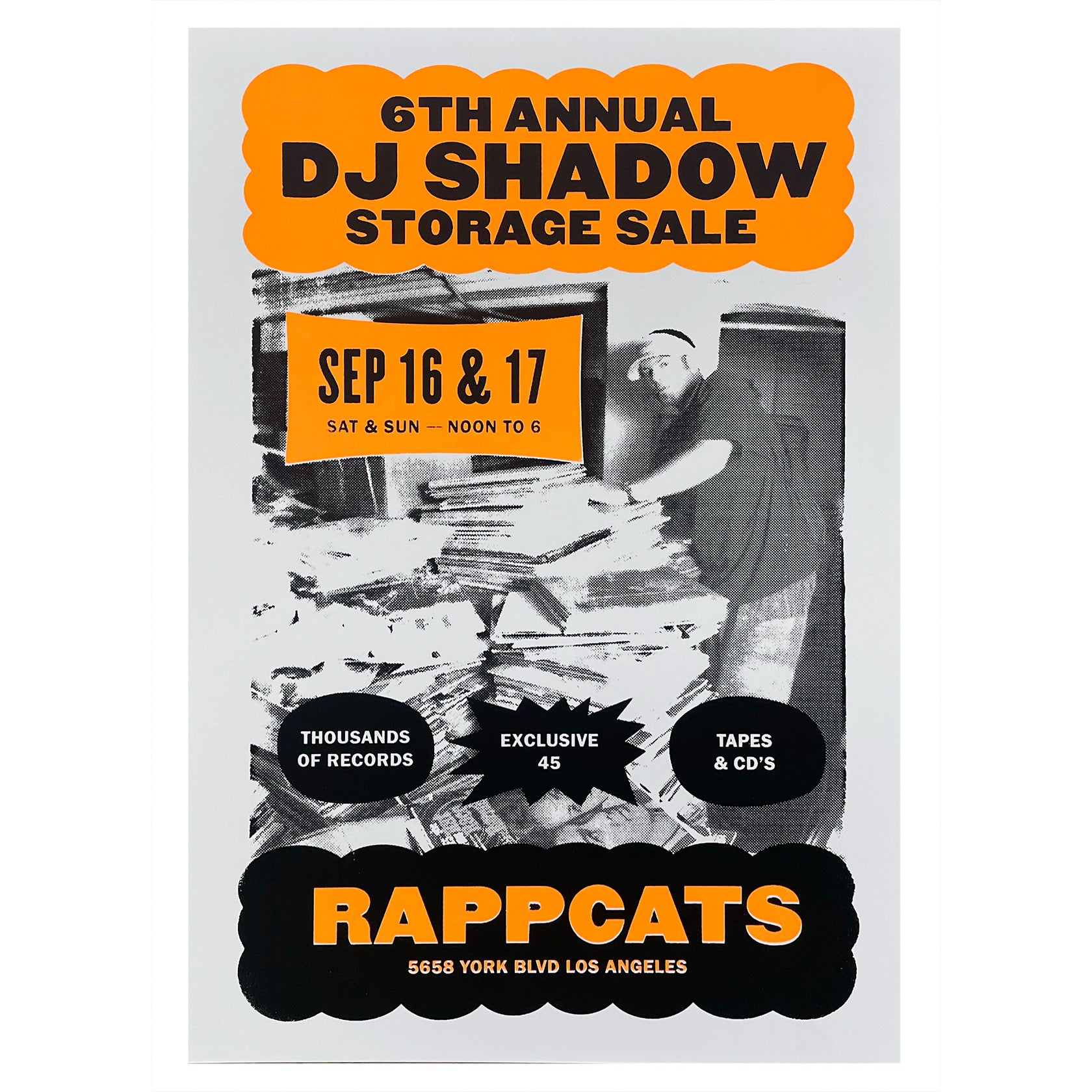 DJ Shadow Storage Sale Poster